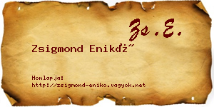 Zsigmond Enikő névjegykártya
